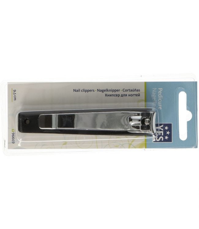 Yes voetnagelknipper met opvang zilver 9,2cm