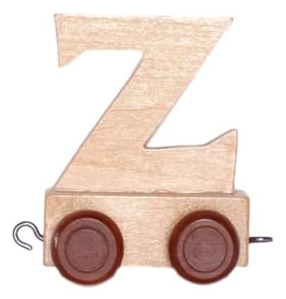 Bongers speelgoed houten letter z met wieltjes 6 cm hoog