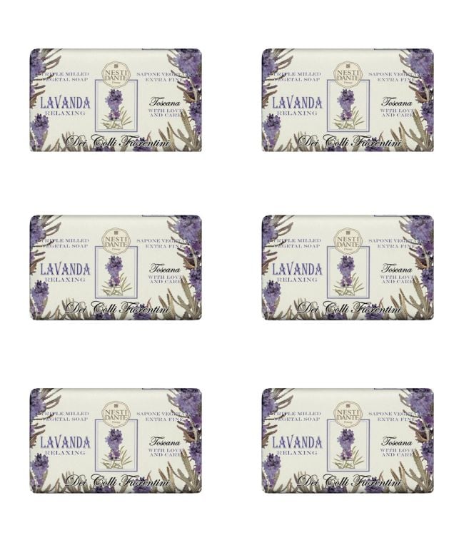 Nesti dante 6 stuks fiorentini lavanda zeep 250gr.