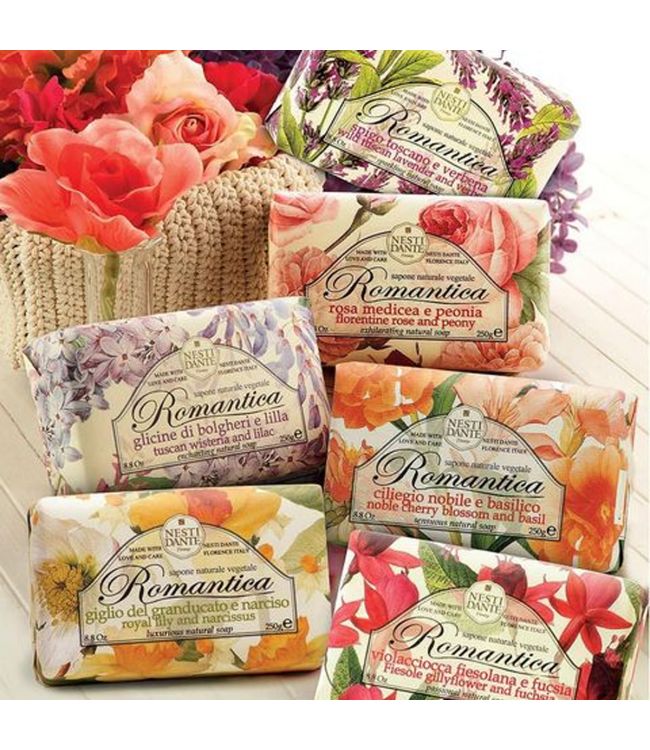Nesti dante romantica wilde toscaanse lavendel verbena zeep 250gr.
