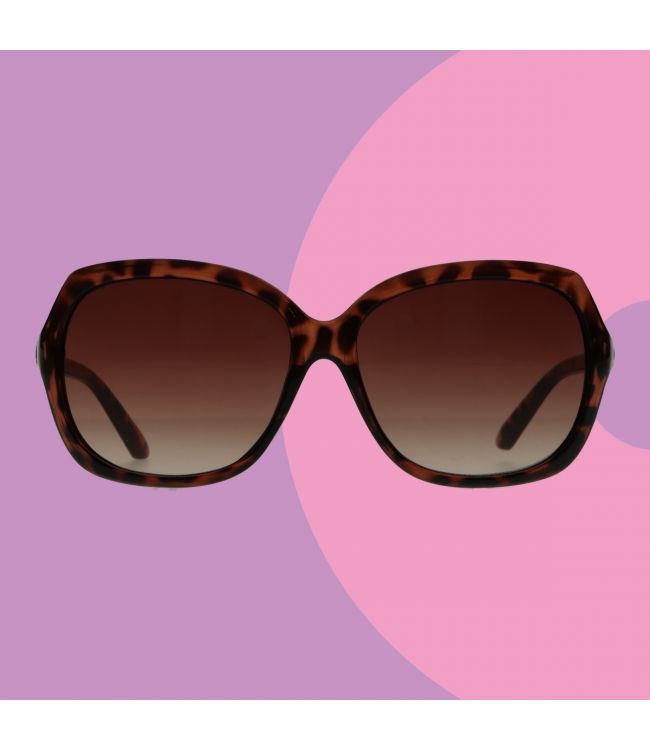 Spectrum zonnebril ovaal groot gradient bruin tortoise dames