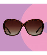 Spectrum zonnebril ovaal groot gradient bruin tortoise dames