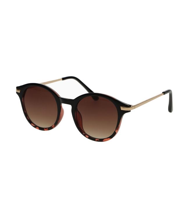 Spectrum zonnebril rond half tortoise zwart dames