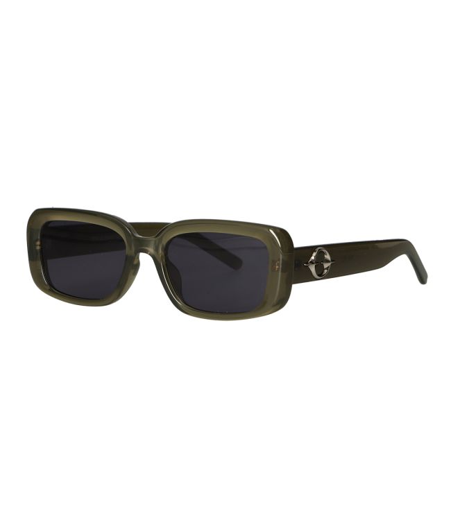 Spectrum zonnebril trendy rechhoek groen smoke glas dames
