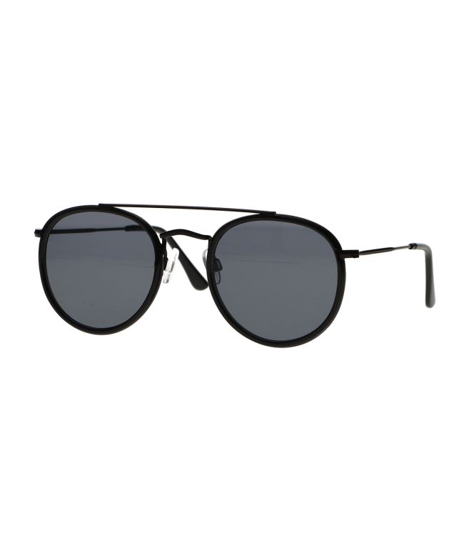 Spectrum zonnebril double bridge zwart smoke glas heren