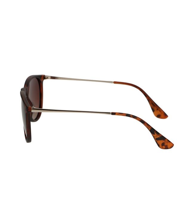 Spectrum polarized zonnebril rond tortoise goud bruin dames