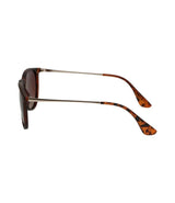 Spectrum polarized zonnebril rond tortoise goud bruin dames