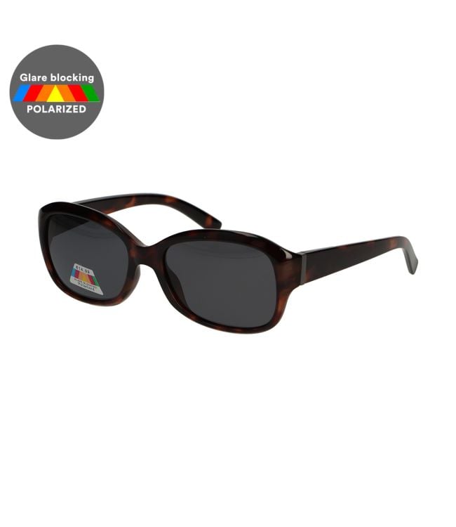 Spectrum polarized zonnebril ovaal tortoise grijs dames