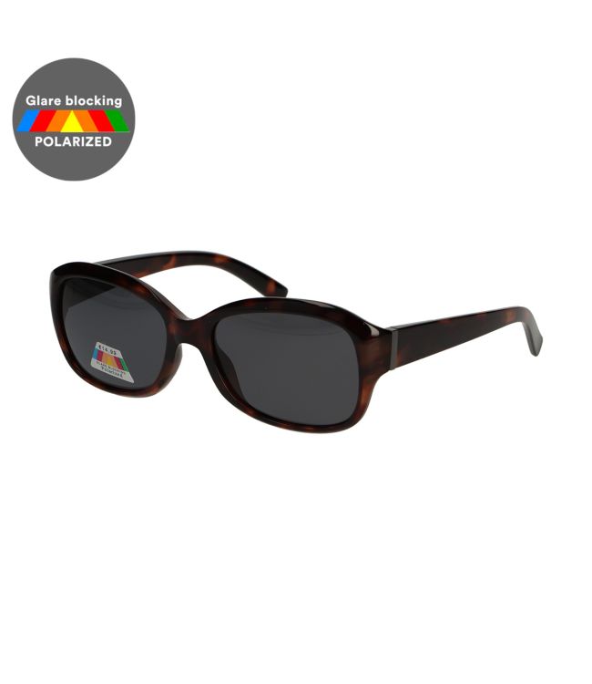 Spectrum polarized zonnebril ovaal tortoise grijs dames