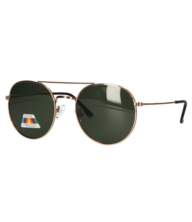 Spectrum polarized zonnebril piloot groen glas unisex