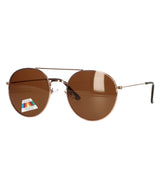 Spectrum polarized zonnebril piloot bruin glas unisex
