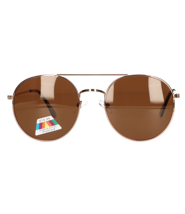 Spectrum polarized zonnebril piloot bruin glas unisex
