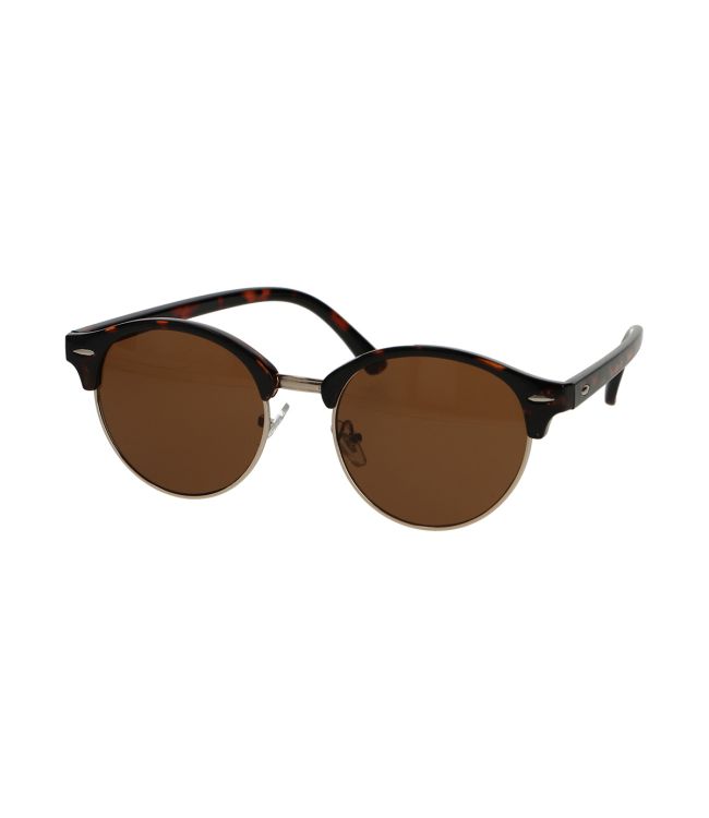 Spectrum zonnebril club rond havana goud bruin unisex