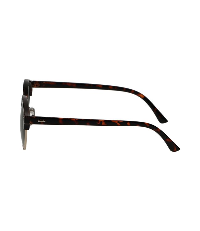 Spectrum zonnebril club rond havana goud groen unisex