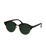 Spectrum zonnebril club rond havana goud groen unisex