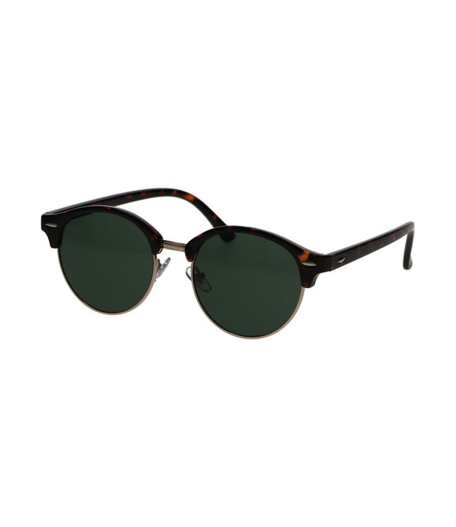 Spectrum zonnebril club rond havana goud groen unisex