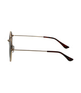 Spectrum zonnebril rond goud metaal bruin unisex