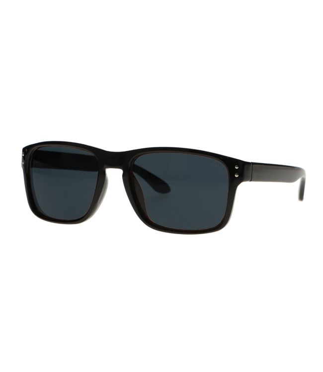 Spectrum zonnebril zwart rechthoek bruin glas unisex