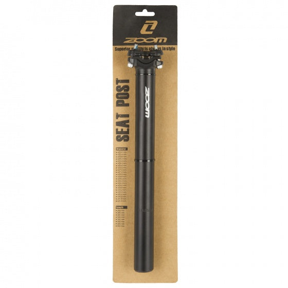 Zoom Zadelpen Vast 30,9 x 350 mm Aluminium Zwart