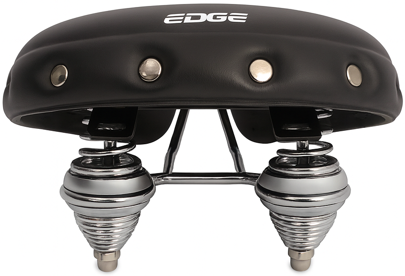 Edge fietszadel urban xl - zwart (op kaart)