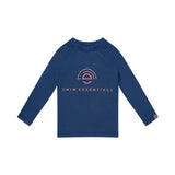 Zuivere tonen | donkerblauw uv zwemshirt met lange mouwen