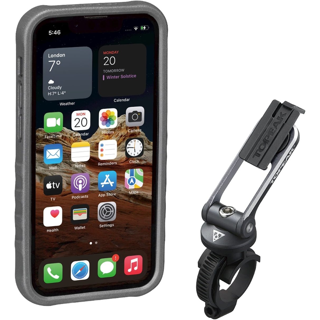 Topeak RideCase iPhone 13 Mini incl. beschermhoes bevestiging