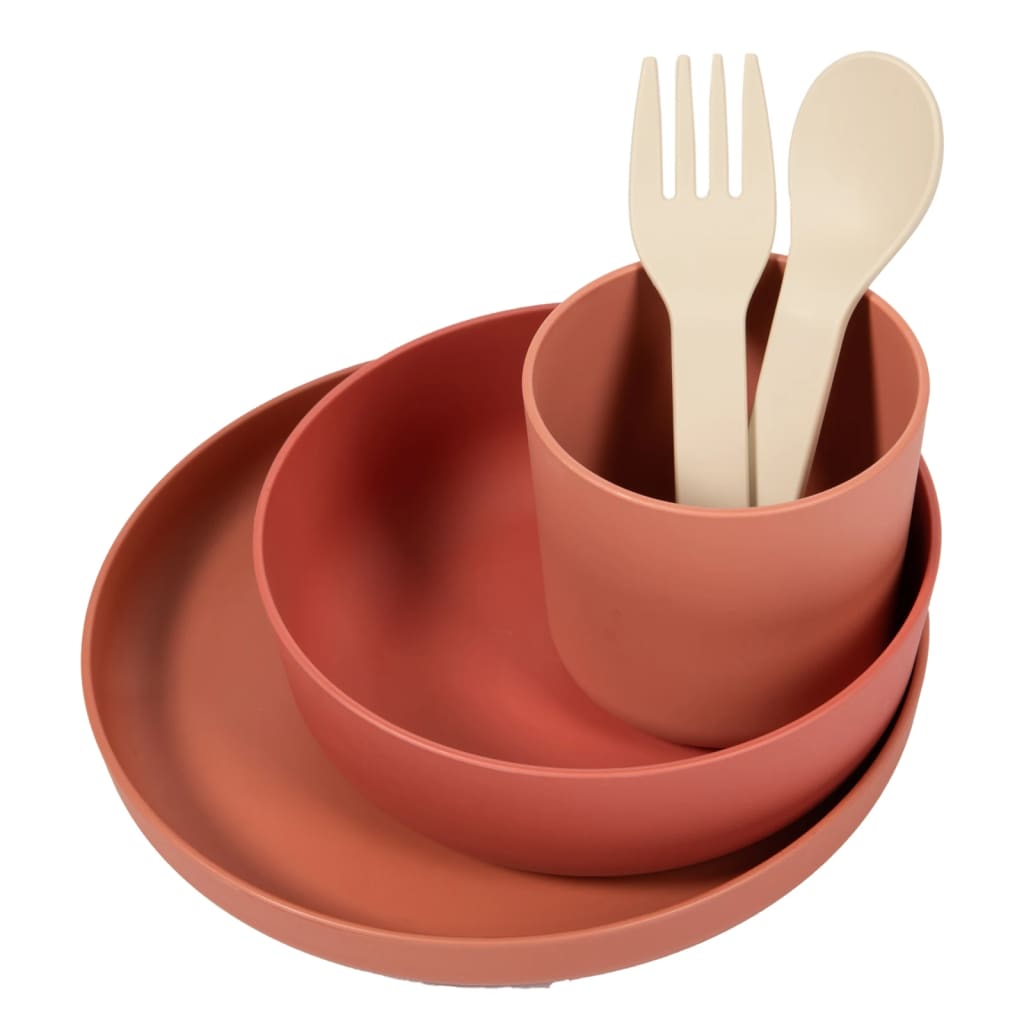 Bo Jungle Bo 5-delige Babyserviesset CPLA terracottakleurig