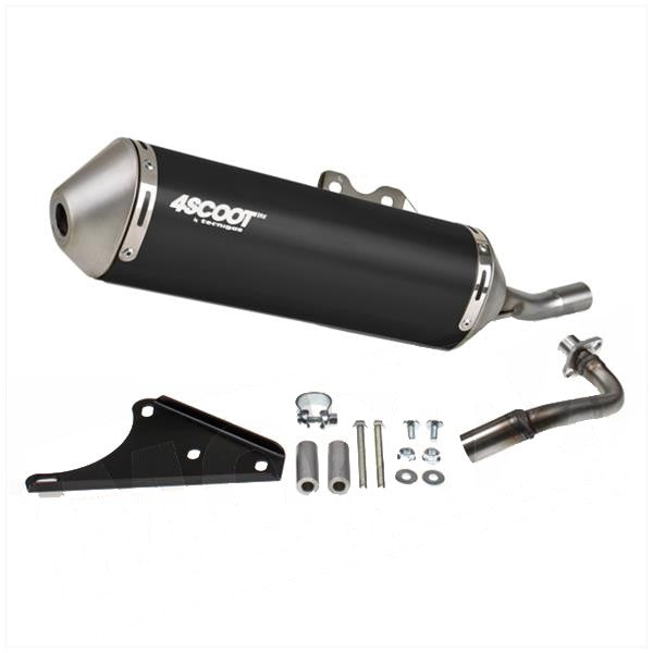 Tecnigas uitlaat 4scoot black | kymco agility 50cc 4t gy6