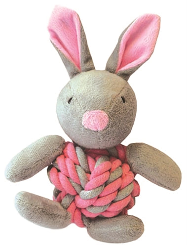 Little rascals Knottie bunny touwbal konijn roze
