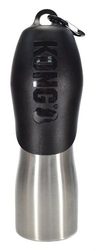 Kong H2o drinkfles rvs zwart