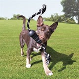 Kong Extreme dental met touw zwart wit