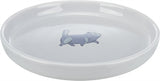 Trixie Voerbak waterbak plat en ras kattenprint grijs