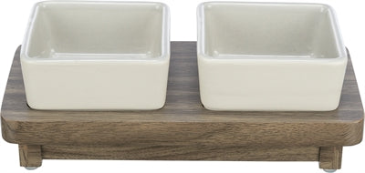 Trixie Voerbak hond set citystyle keramiek grijs bruin