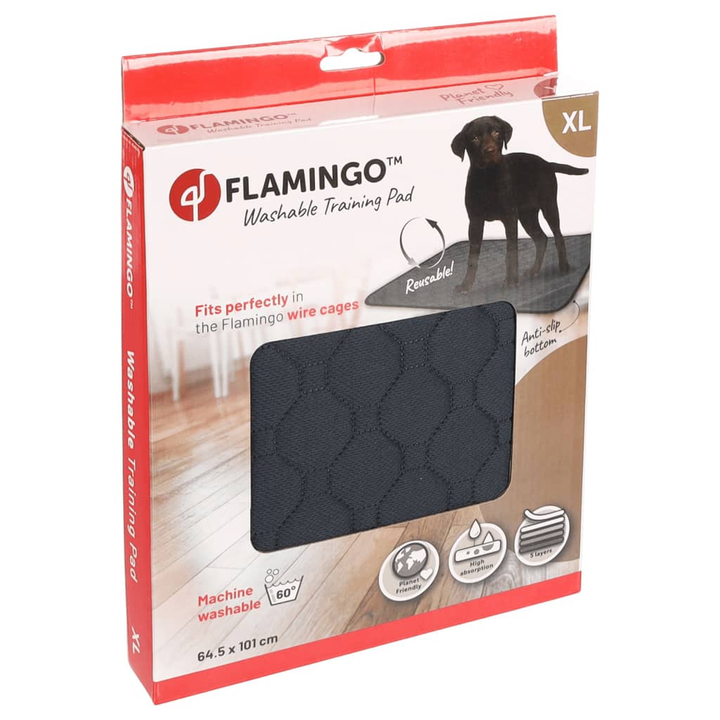 FLAMINGO FLAMINGO Zindelijkheidspad Patsy wasbaar anti-slip XL grijs