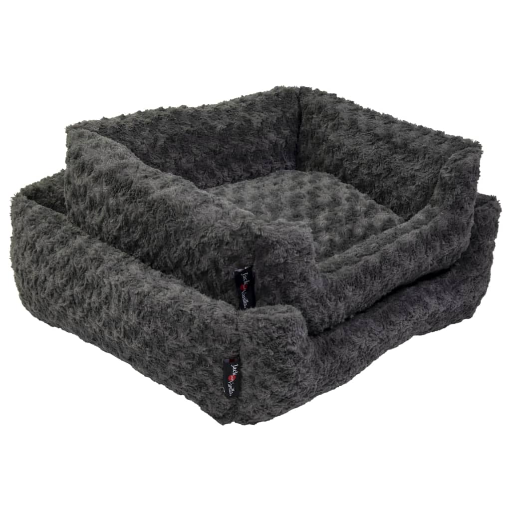 Jack and Vanilla Jack and Vanilla Huisdierenbank Softy S 60x52x18 cm rosette grijs