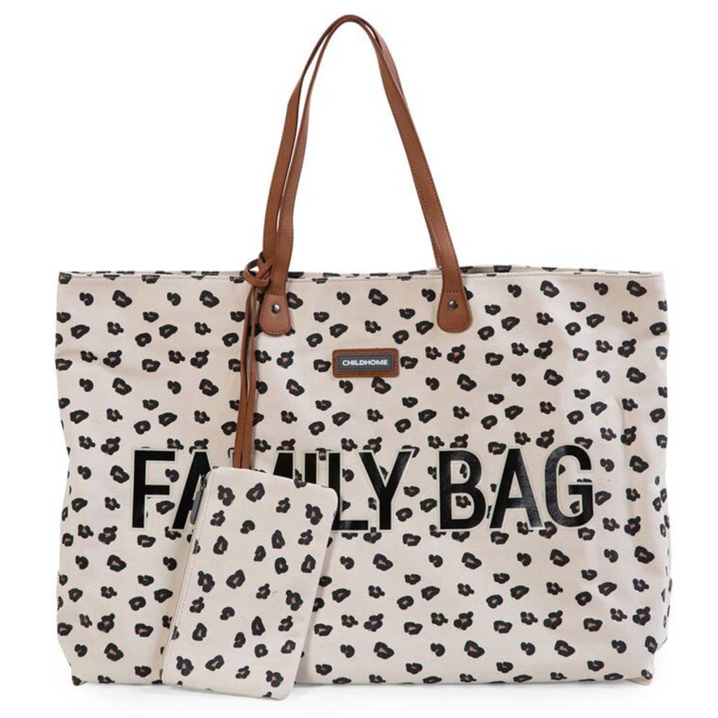 CHILDHOME CHILDHOME Verzorgingstas Family Bag luipaardmotief canvas