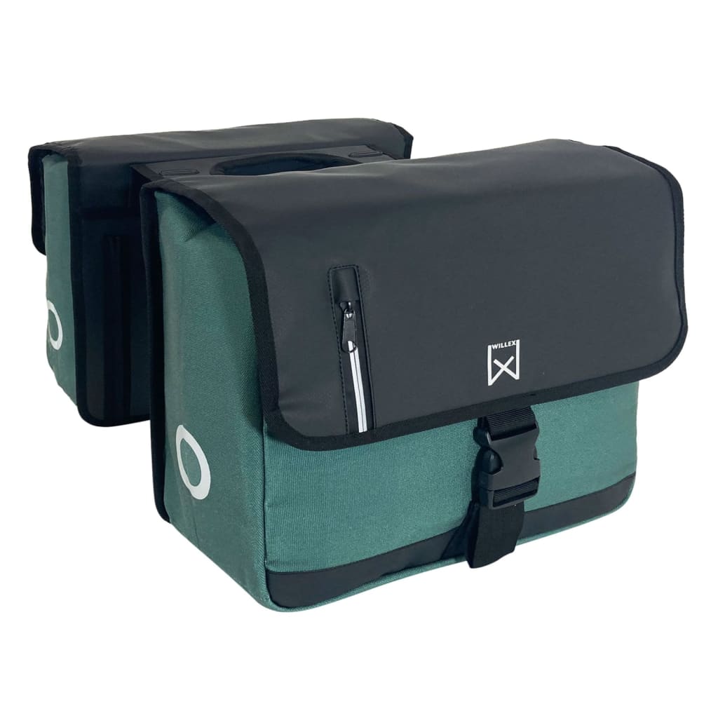 Willex Willex Fietstassen zakelijk 30 L canvas groen en zwart