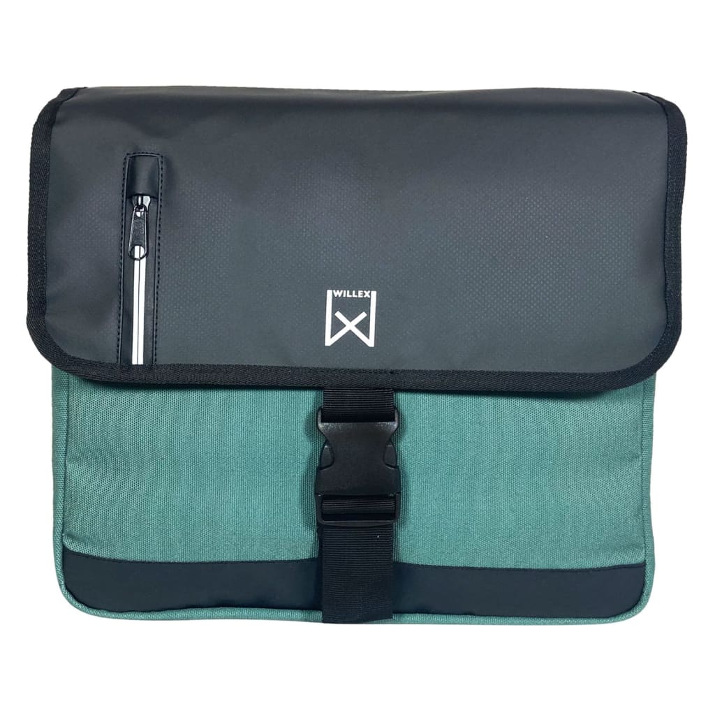 Willex Willex Fietstassen zakelijk 30 L canvas groen en zwart