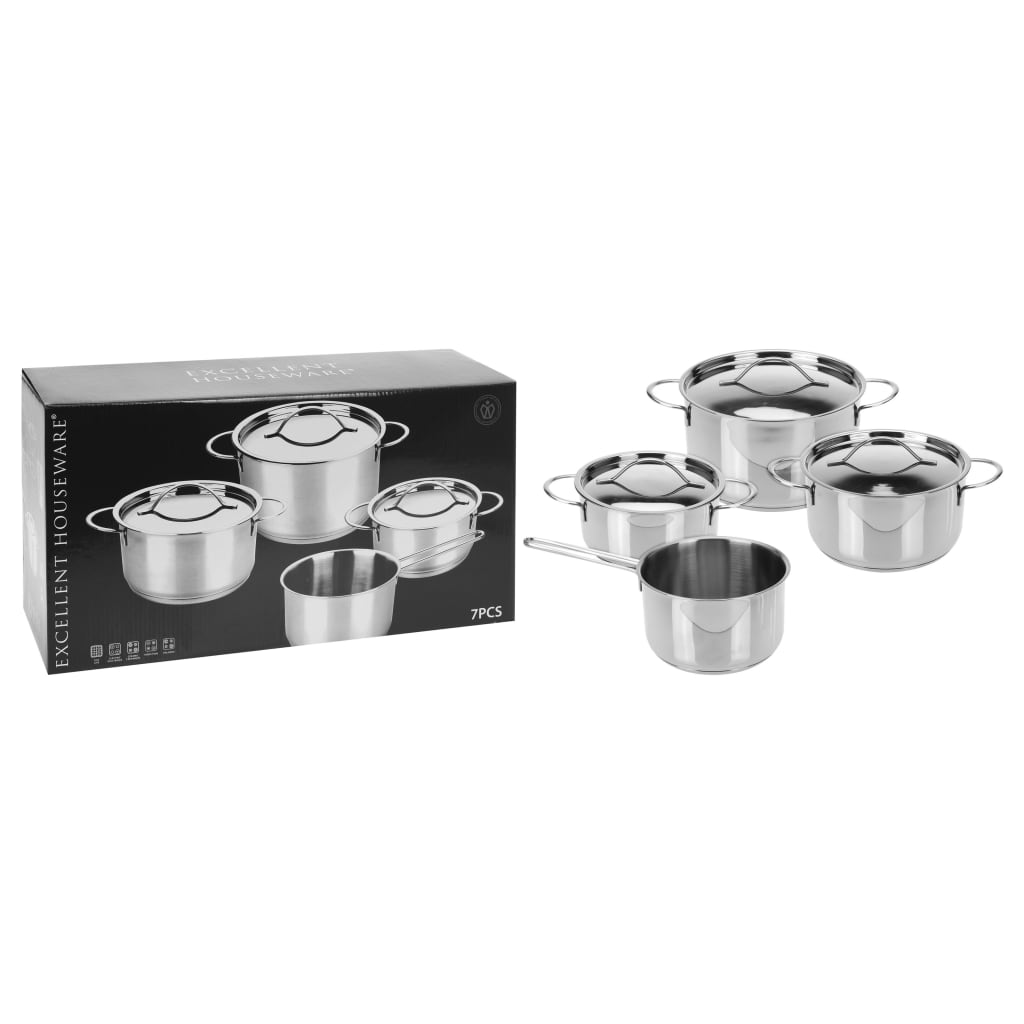 Excellent Houseware Houseware 7-delige Kookpannenset 6 mm roestvrij staal