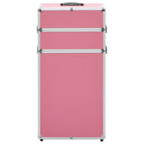 VidaXL Make-up trolley aluminium roze