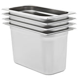 VidaXL Gastronormbakken 4 st GN 1 3 200 mm roestvrij staal
