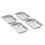 VidaXL Gastronormbakken 12 st GN 1 4 40 mm roestvrij staal