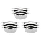 VidaXL Gastronormbakken 12 st GN 1 6 65 mm roestvrij staal