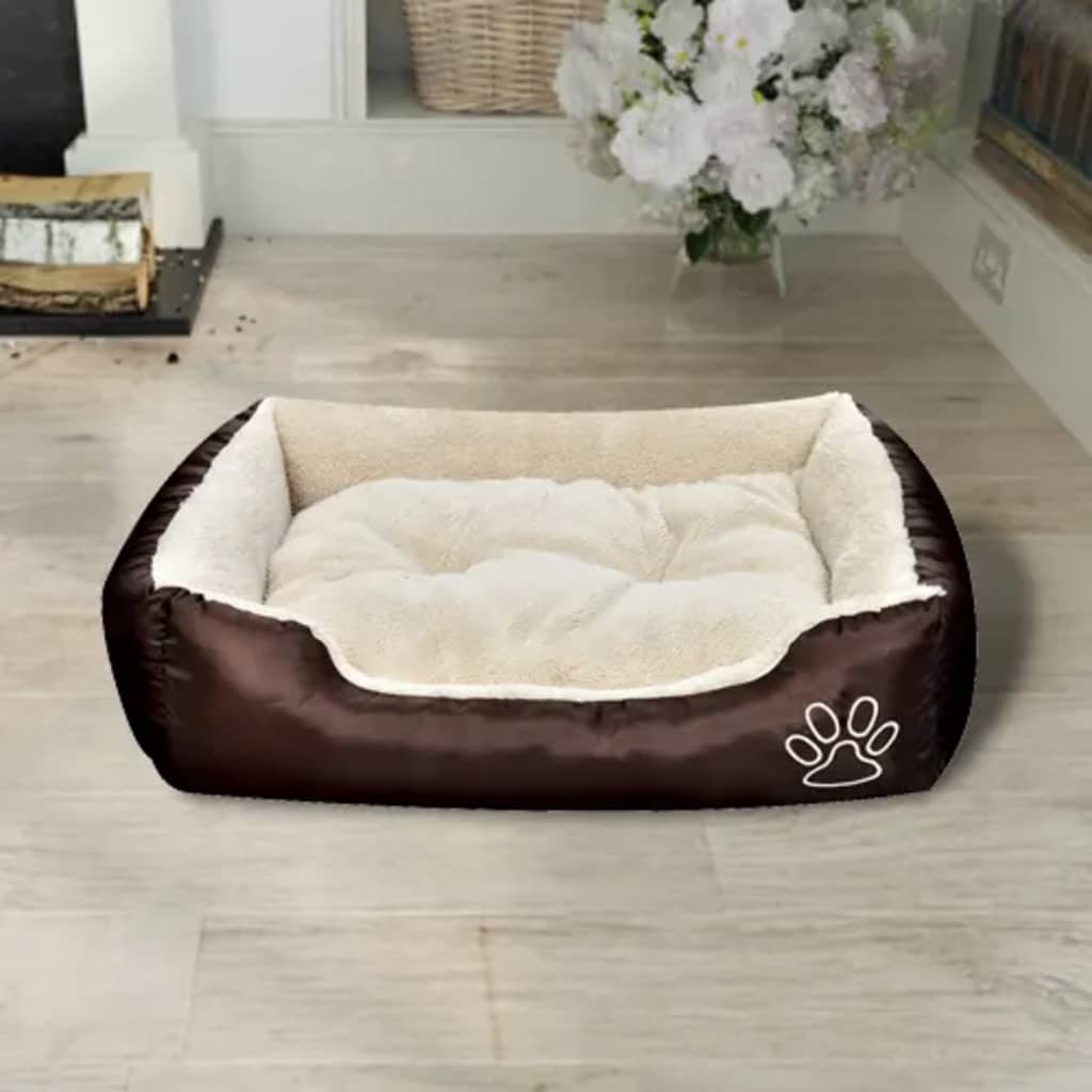 VidaXL Hondenbed bruin en beige XXL