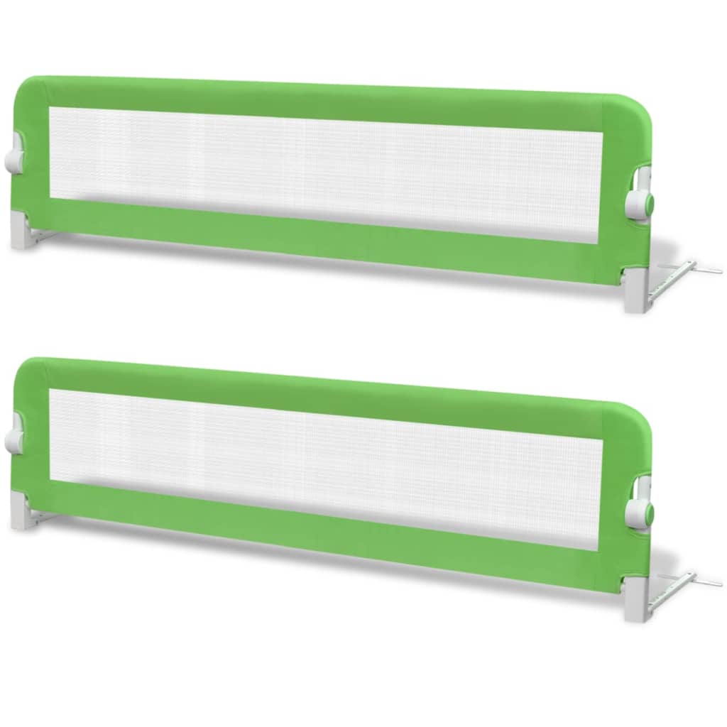 VidaXL Kinderbedhekjes 2 st 150x42 cm groen