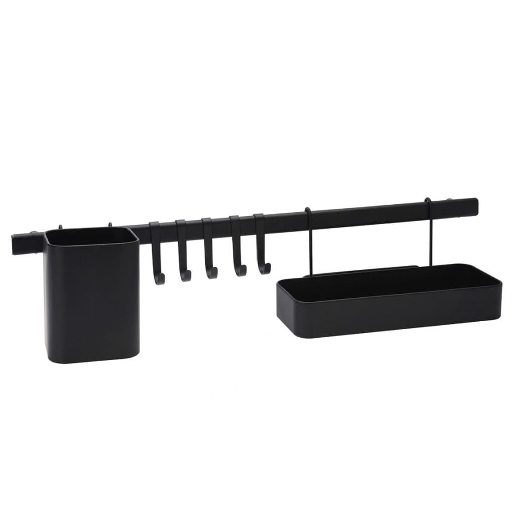 Excellent Houseware Houseware 8-delige Keukenorganizer zwart