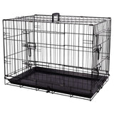 FLAMINGO FLAMINGO Draadkooi Mezo met schuifdeur M 47x77x55 cm zwart