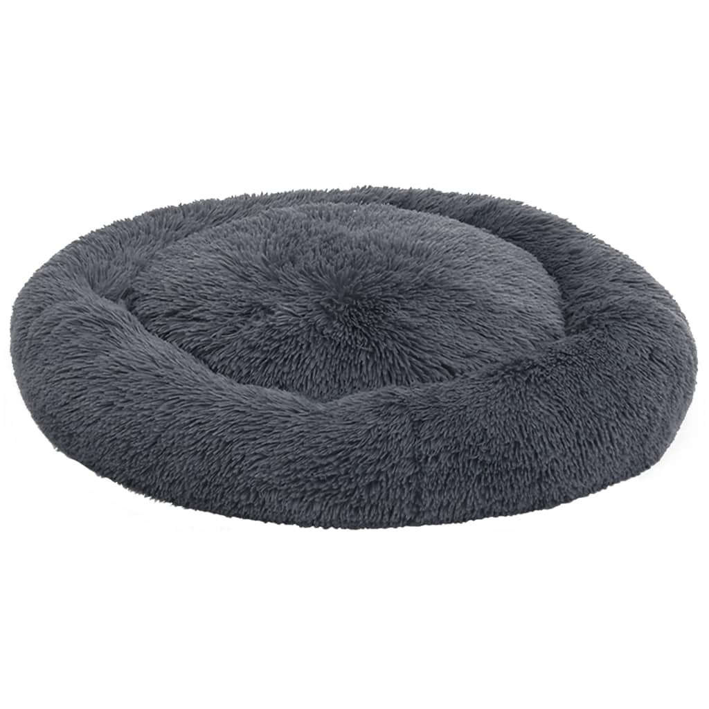 VidaXL Honden- kattenkussen wasbaar 90x90x16 cm pluche donkergrijs