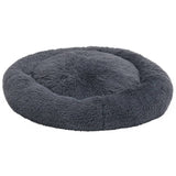 VidaXL Honden- kattenkussen wasbaar 90x90x16 cm pluche donkergrijs