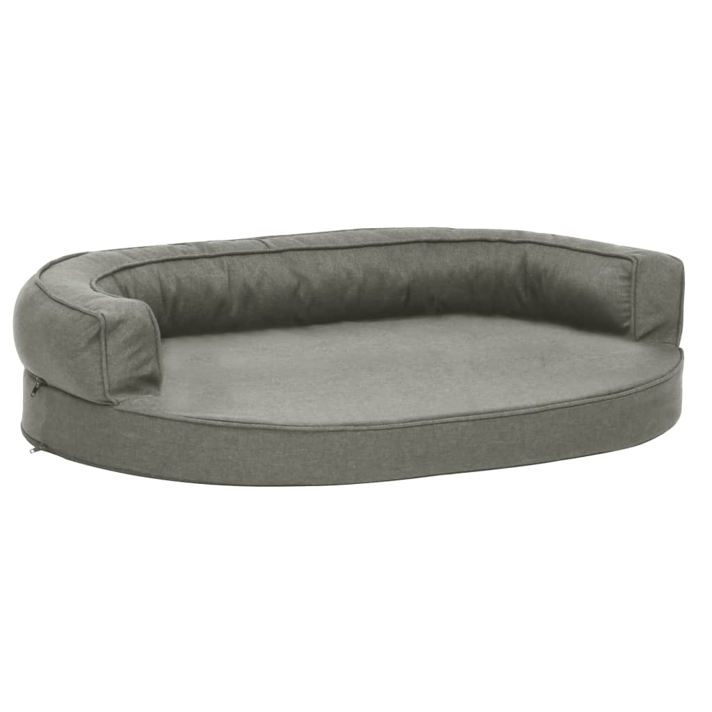 VidaXL Hondenbed ergonomisch linnenlook 75x53 cm grijs